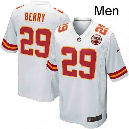 Men Nike Kansas City Chiefs 29 Eric Berry Game White NFL Jersey